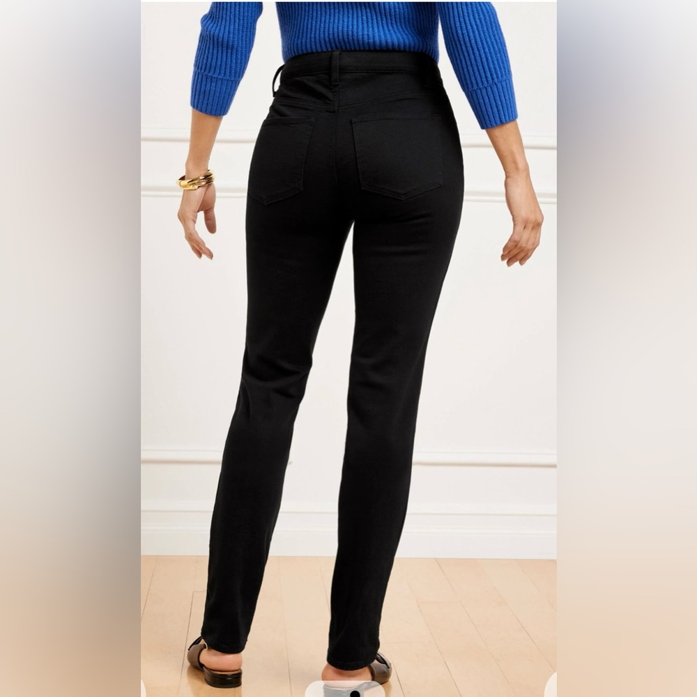 Talbots Women's Black Straight Leg Jeans Curvy Fit - Picture 2 of 9